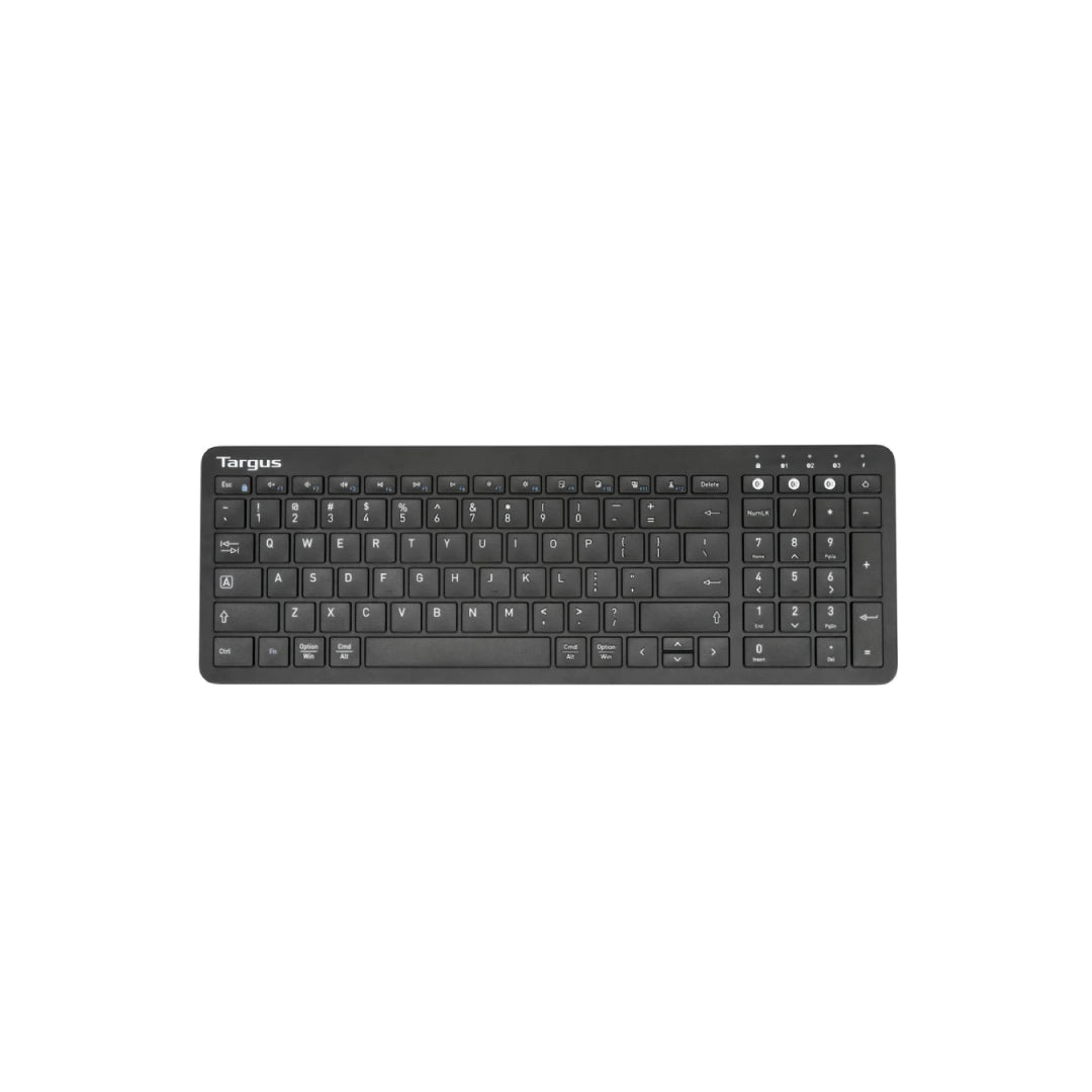 Targus Keyboard Bluetooth Antimicrobial Midsize Slim Multi-Device up to 3 PC/Mac - Black Targus 