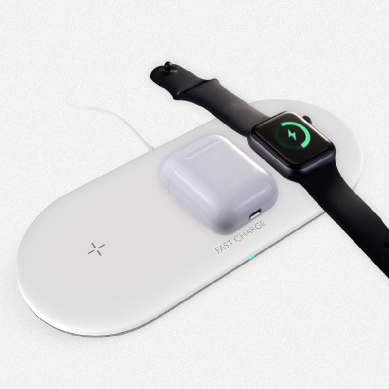 3 in 1 Multi Device Qi Wireless Fast Charger by VistaShops Power Adapters & Chargers