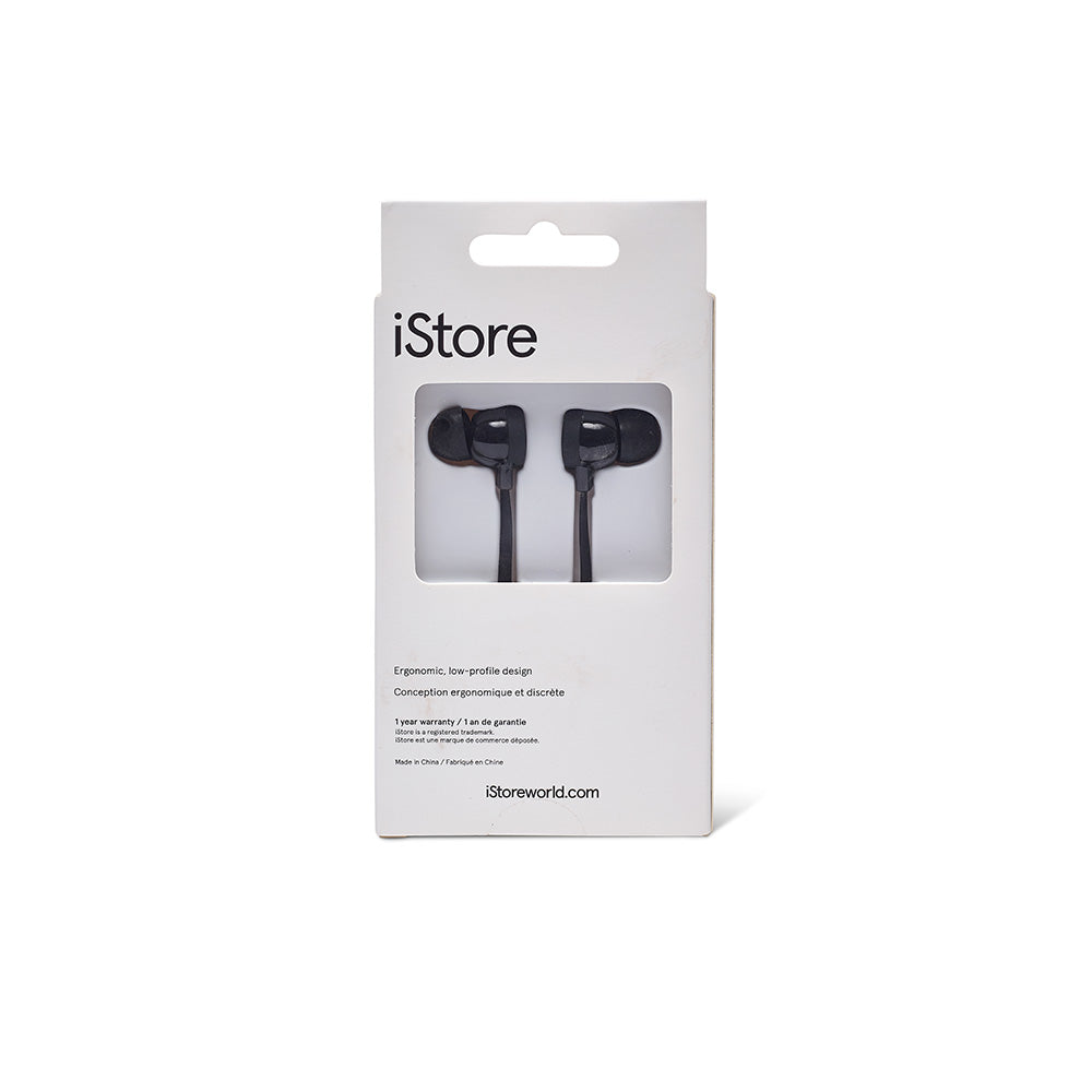 Comfort Fit Earbuds, Matte Black iStore 