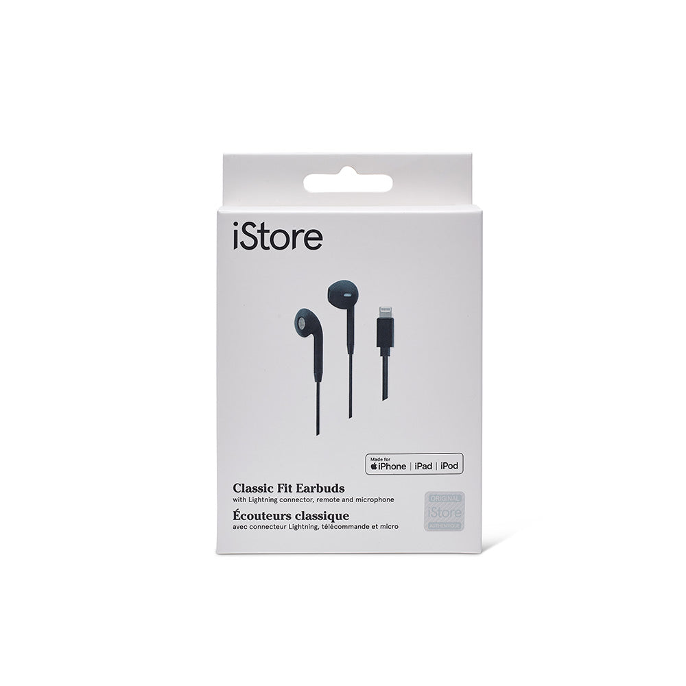 Classic Fit Earbuds Lightning - Matte BK iStore 