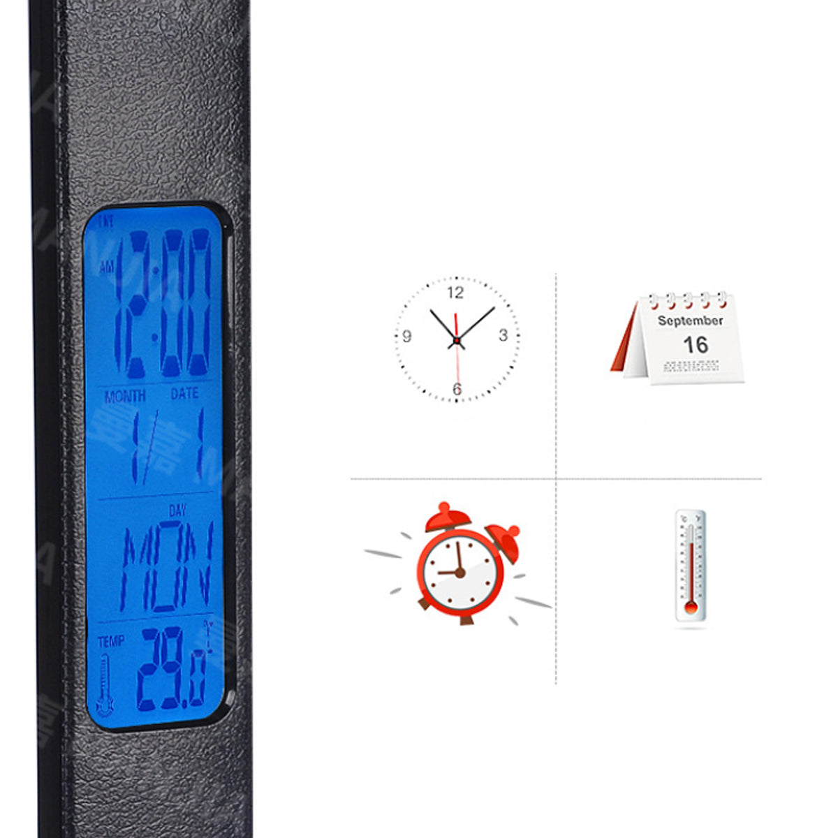 Lamp Plus 3 in 1 Lamp With Phone Charger, Clock And Thermostat by VistaShops Lighting