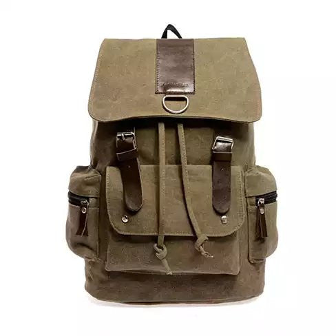 Back To Campus Canvas Backpack In 4 Colors by VistaShops Backpacks