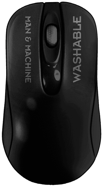 Man + Machine - Washable - C-Mouse USB wireless optical mouse black . MAN & MACHINE 