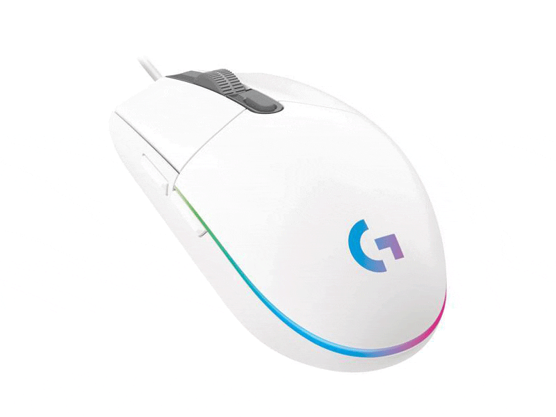 Logitech G203 Lightsync Wired Gaming Mouse White LOGITECH 