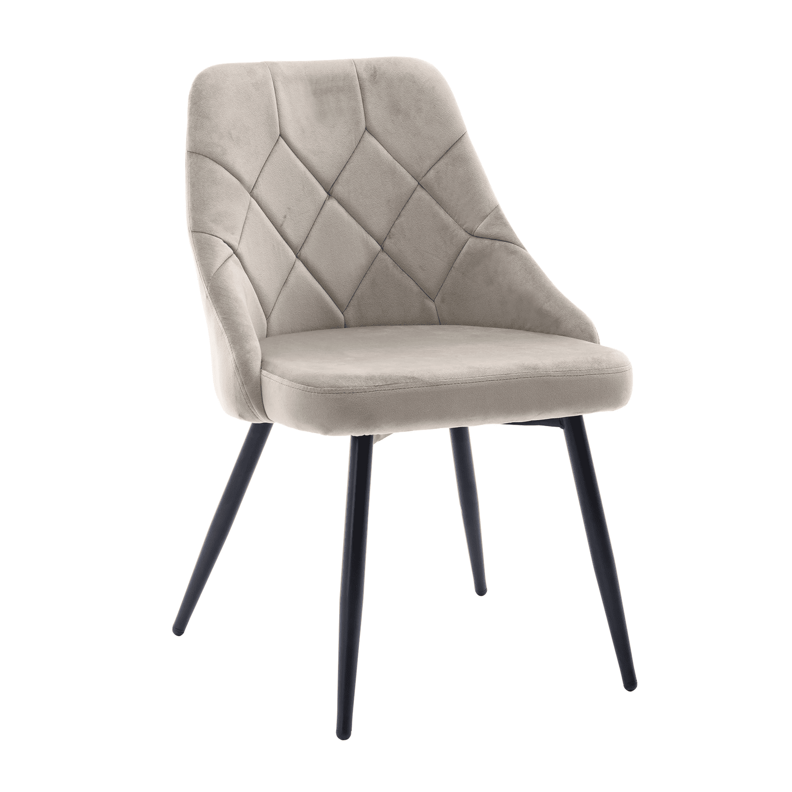 Techni Mobili Modern Contemporary Grey Tufted Velvet Chair Set of 2 Techni Mobili Chairs