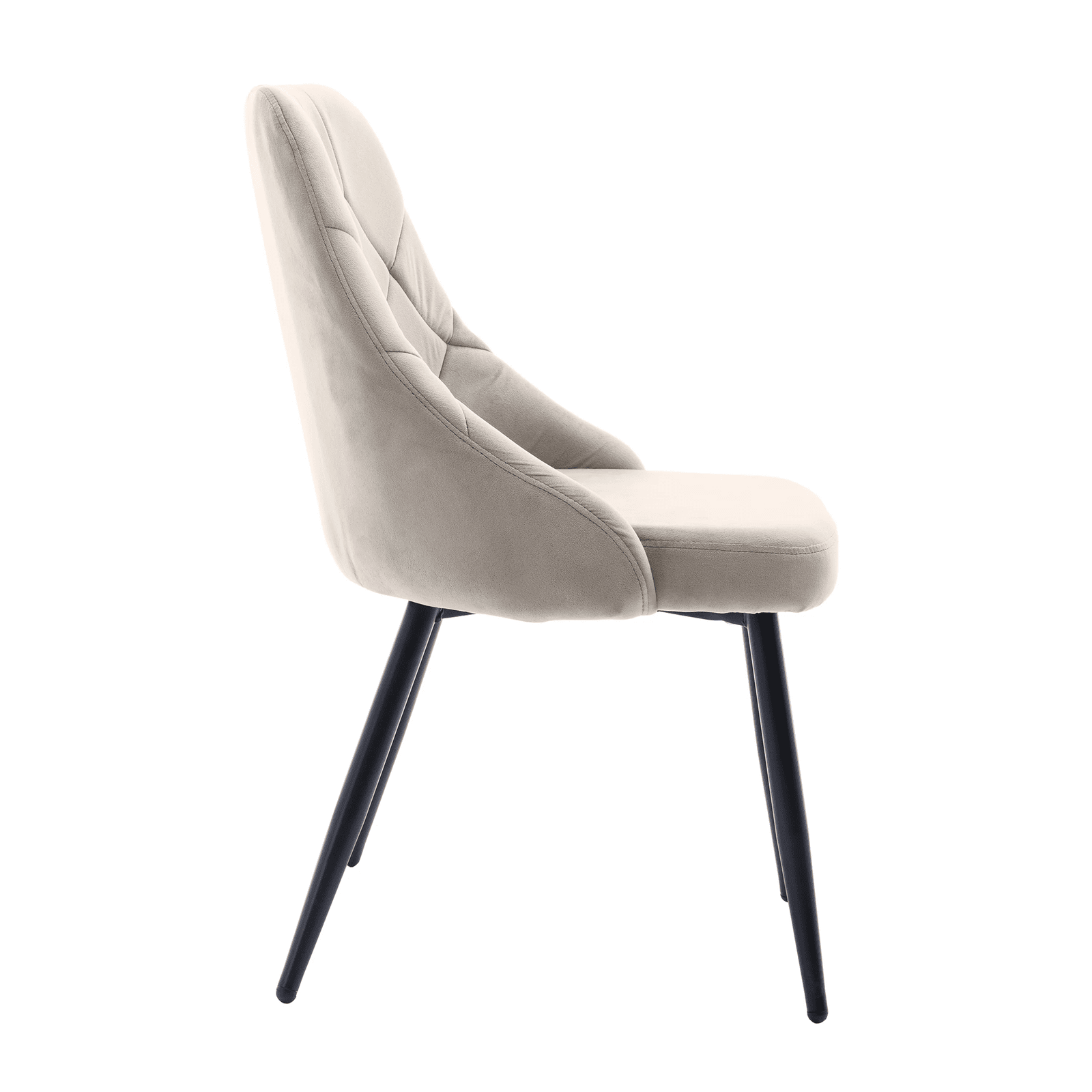 Techni Mobili Modern Contemporary Grey Tufted Velvet Chair Set of 2 Techni Mobili Chairs