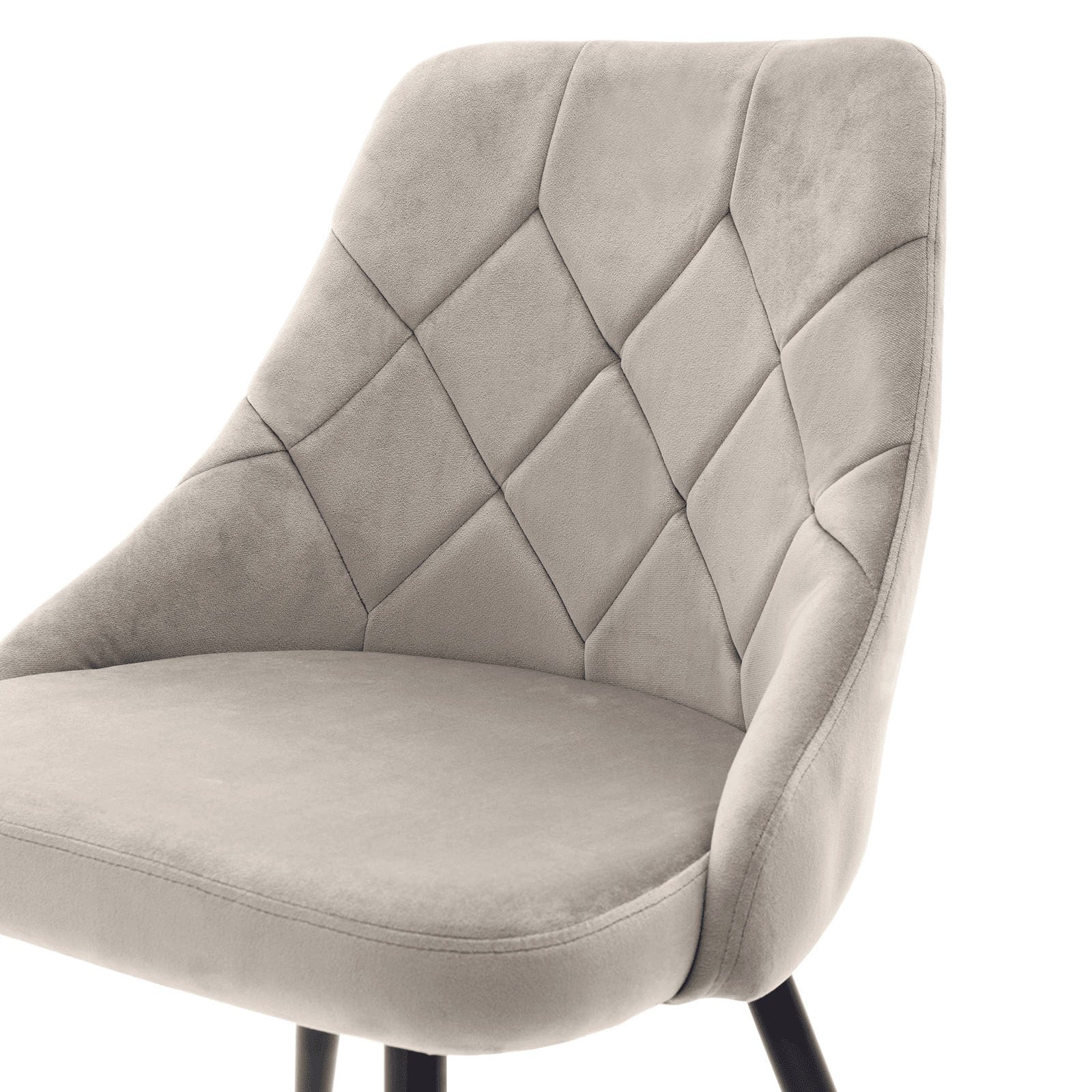 Techni Mobili Modern Contemporary Grey Tufted Velvet Chair Set of 2 Techni Mobili Chairs