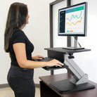 Startech Sit-to-Stand Workstation Tabletop Silver and Black Startech SIT-TO-STAND MONITOR STANDS