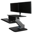 Startech Sit-to-Stand Workstation Tabletop Silver and Black Startech SIT-TO-STAND MONITOR STANDS