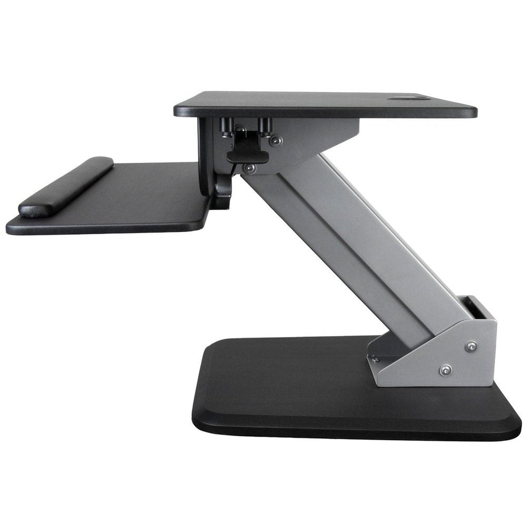 Startech Sit-to-Stand Workstation Tabletop Silver and Black Startech SIT-TO-STAND MONITOR STANDS