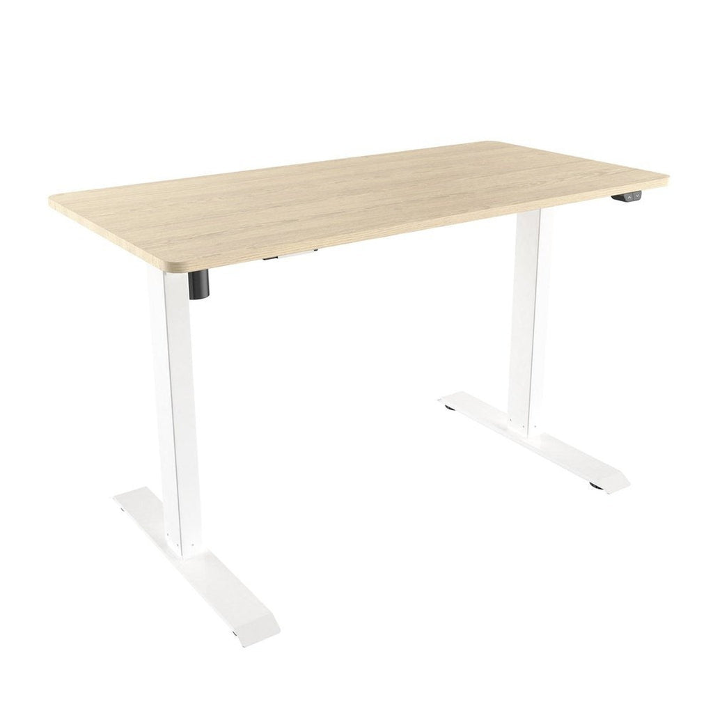 Techni Mobili Adjustable Sit to Stand Desk, Oak Techni Mobili Desks