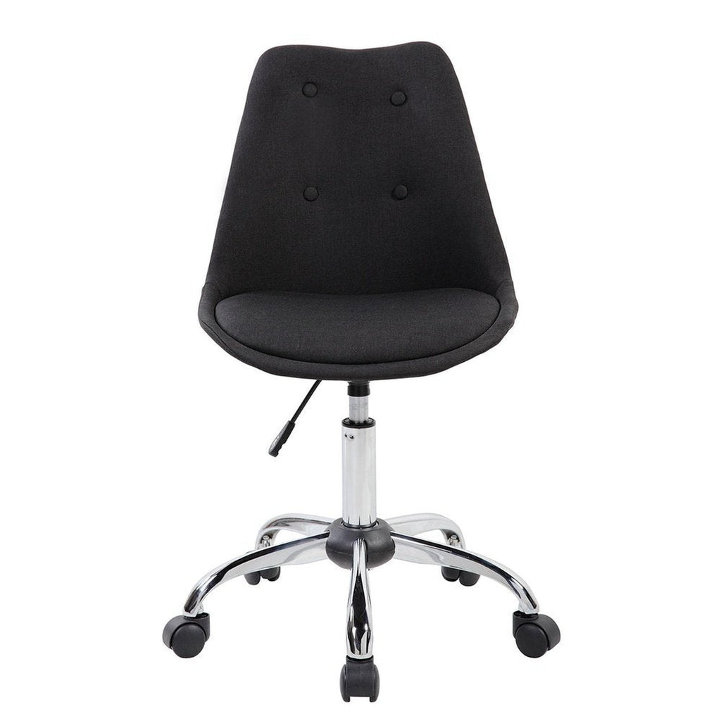 Techni Mobili Armless Task Chair with Buttons, Black Techni Mobili Chairs