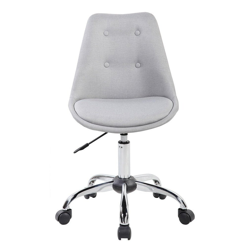 Techni Mobili Armless Task Chair with Buttons, Grey Techni Mobili Chairs
