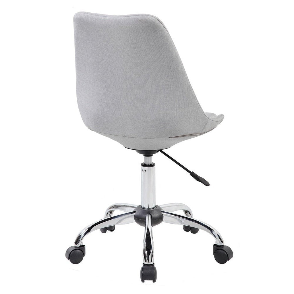 Techni Mobili Armless Task Chair with Buttons, Grey Techni Mobili Chairs