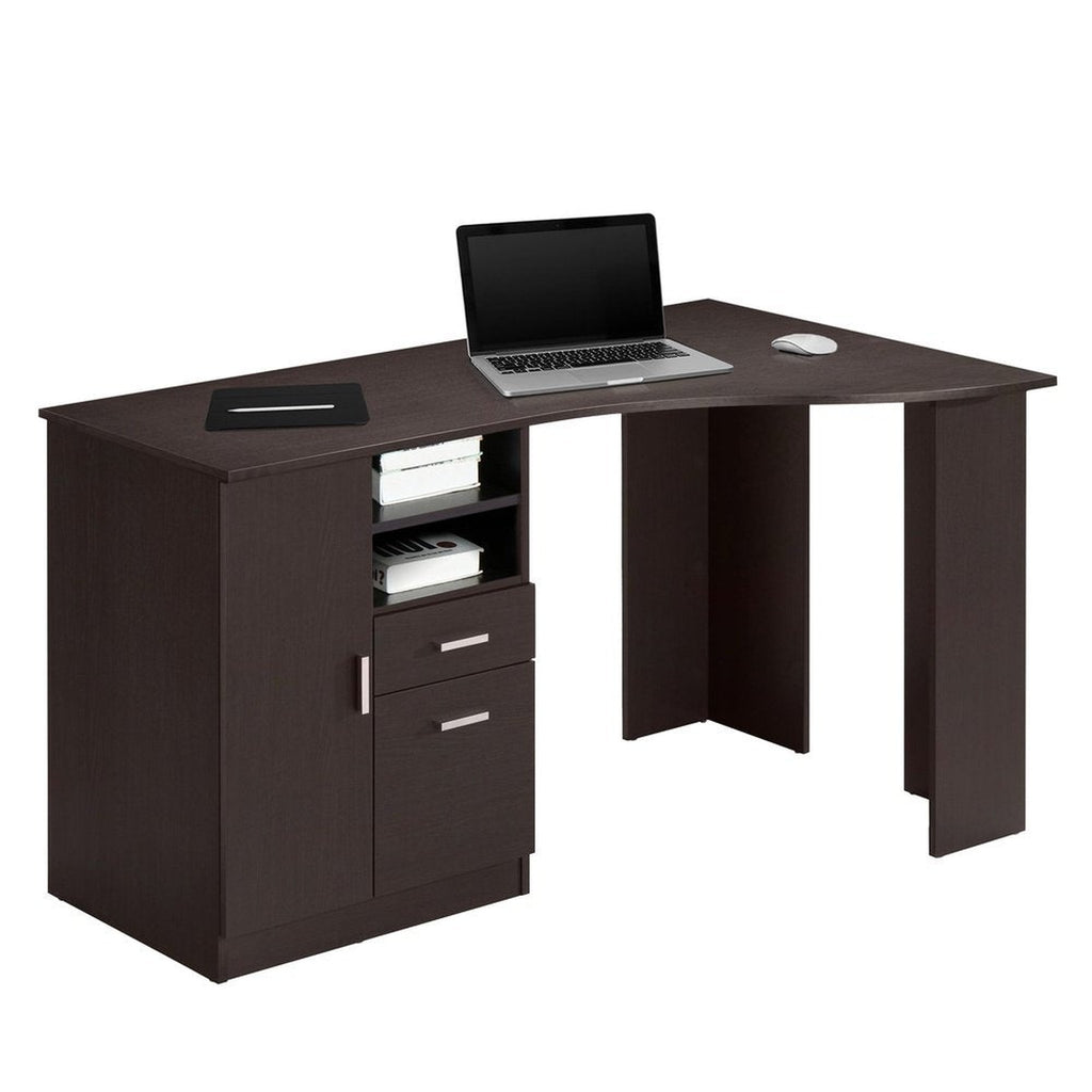 Techni Mobili Classic Office Desk with Storage, Espresso Techni Mobili Desks