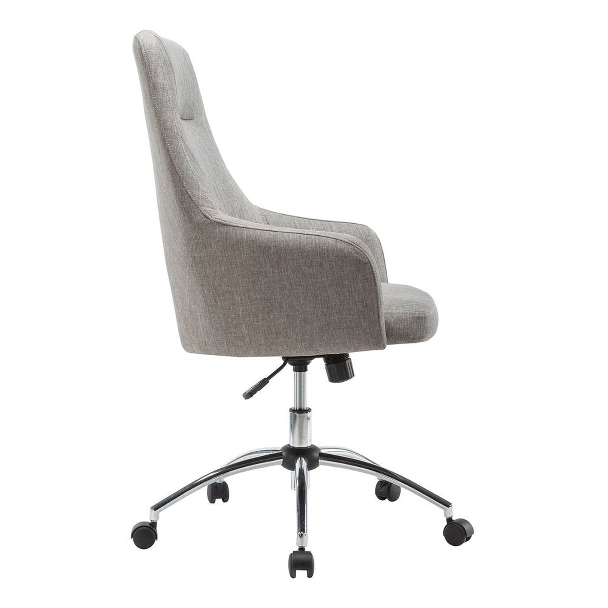 Techni Mobili Comfy Height Adjustable Rolling Office Desk Chair with Wheels Techni Mobili Chairs