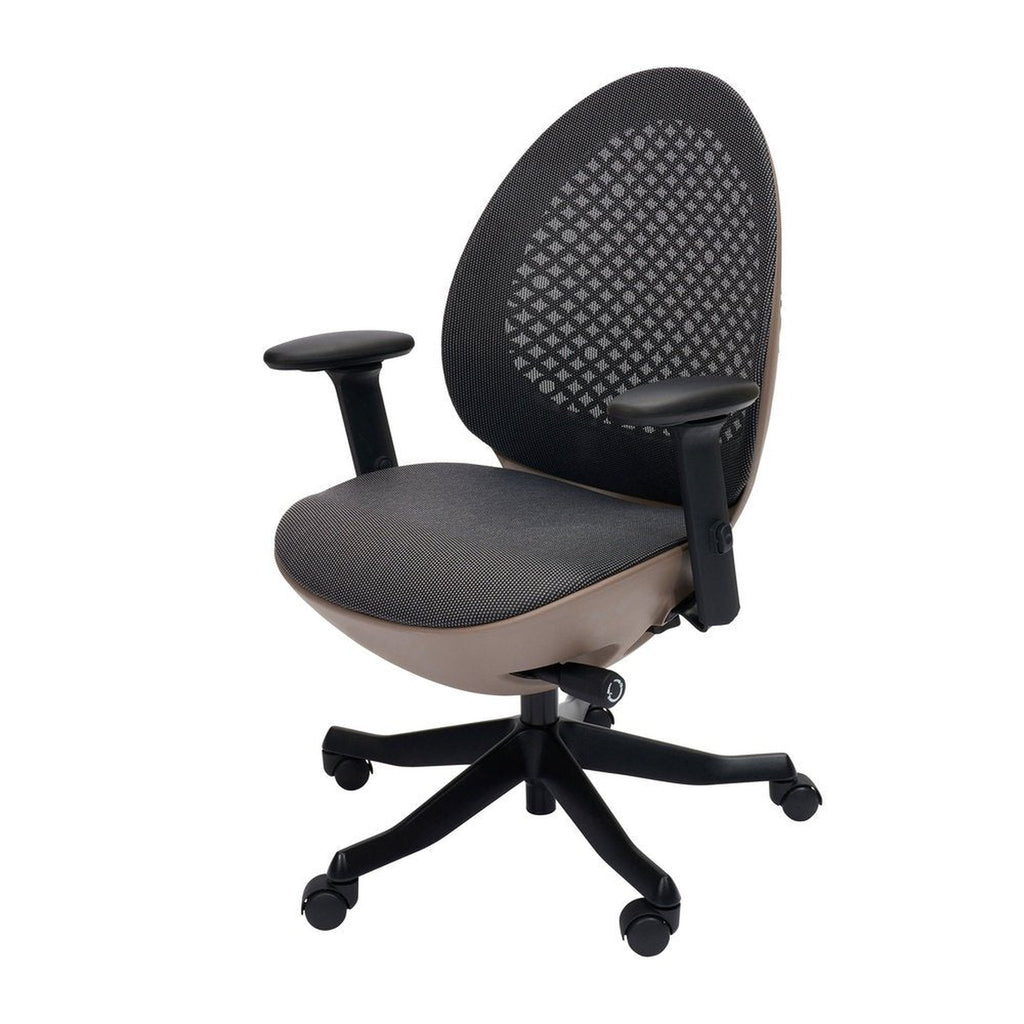 Techni Mobili Deco LUX Executive Office Chair, Taupe Techni Mobili Chairs