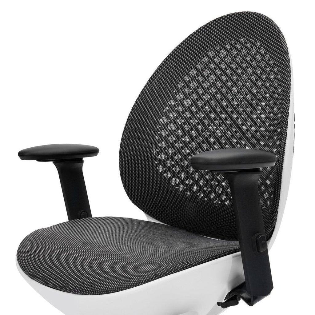 Techni Mobili Deco LUX Executive Office Chair, White Techni Mobili Chairs