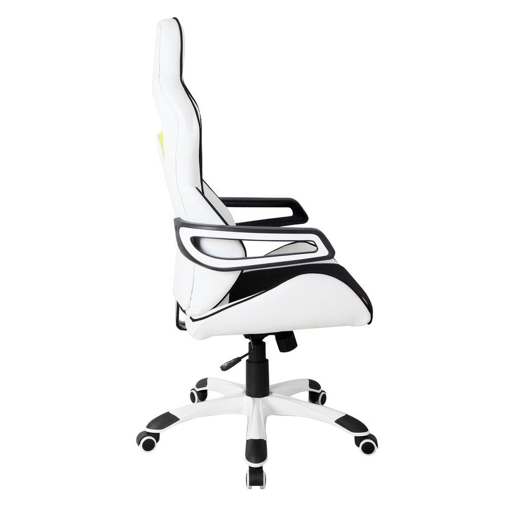 Techni Mobili Ergonomic Essential Racing Style Home & Office Chair, White Techni Mobili Chairs