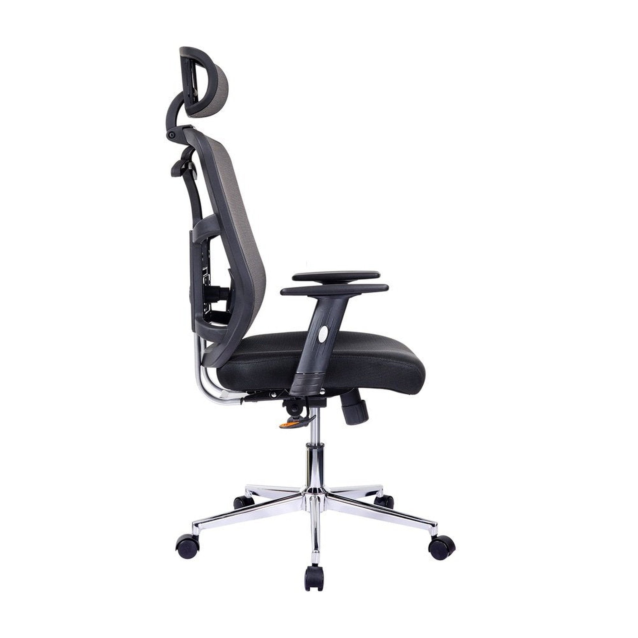 Techni Mobili High Back Executive Mesh Office Chair with Arms, Lumbar Support and Chrome Base, Black Techni Mobili Chairs