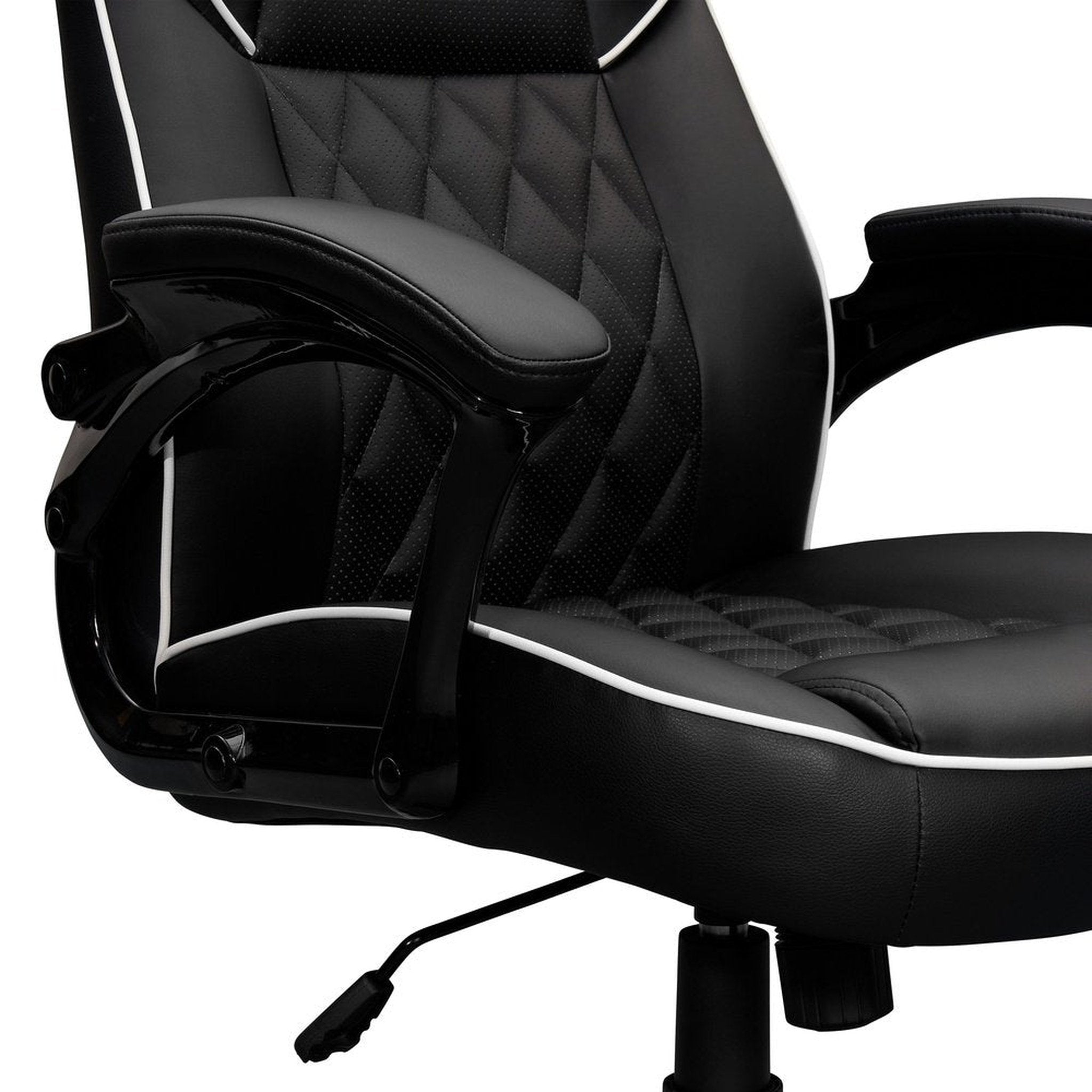 Techni Mobili High Back Executive Sport Race Office Chair, Black Techni Mobili Chairs