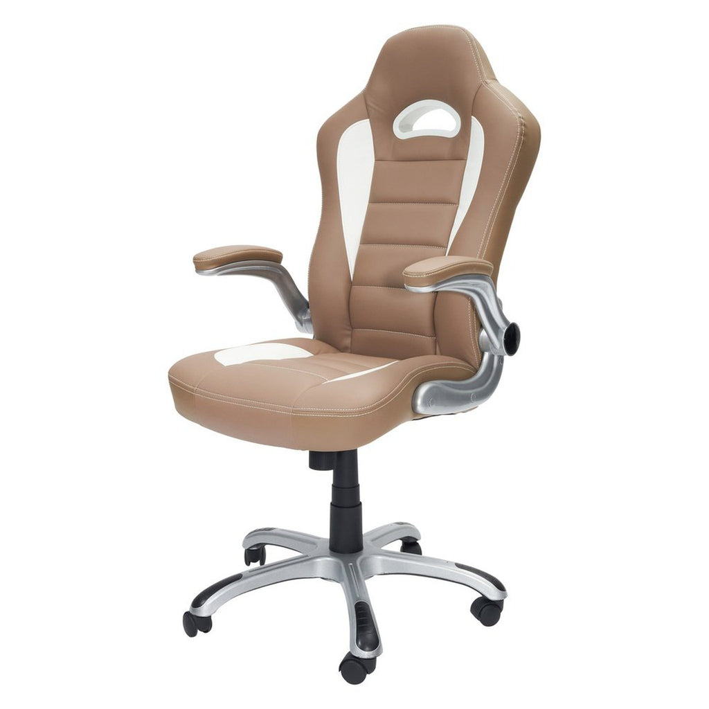 Techni Mobili High Back Executive Sport Race Office Chair with Flip-Up Arms, Camel Techni Mobili Chairs
