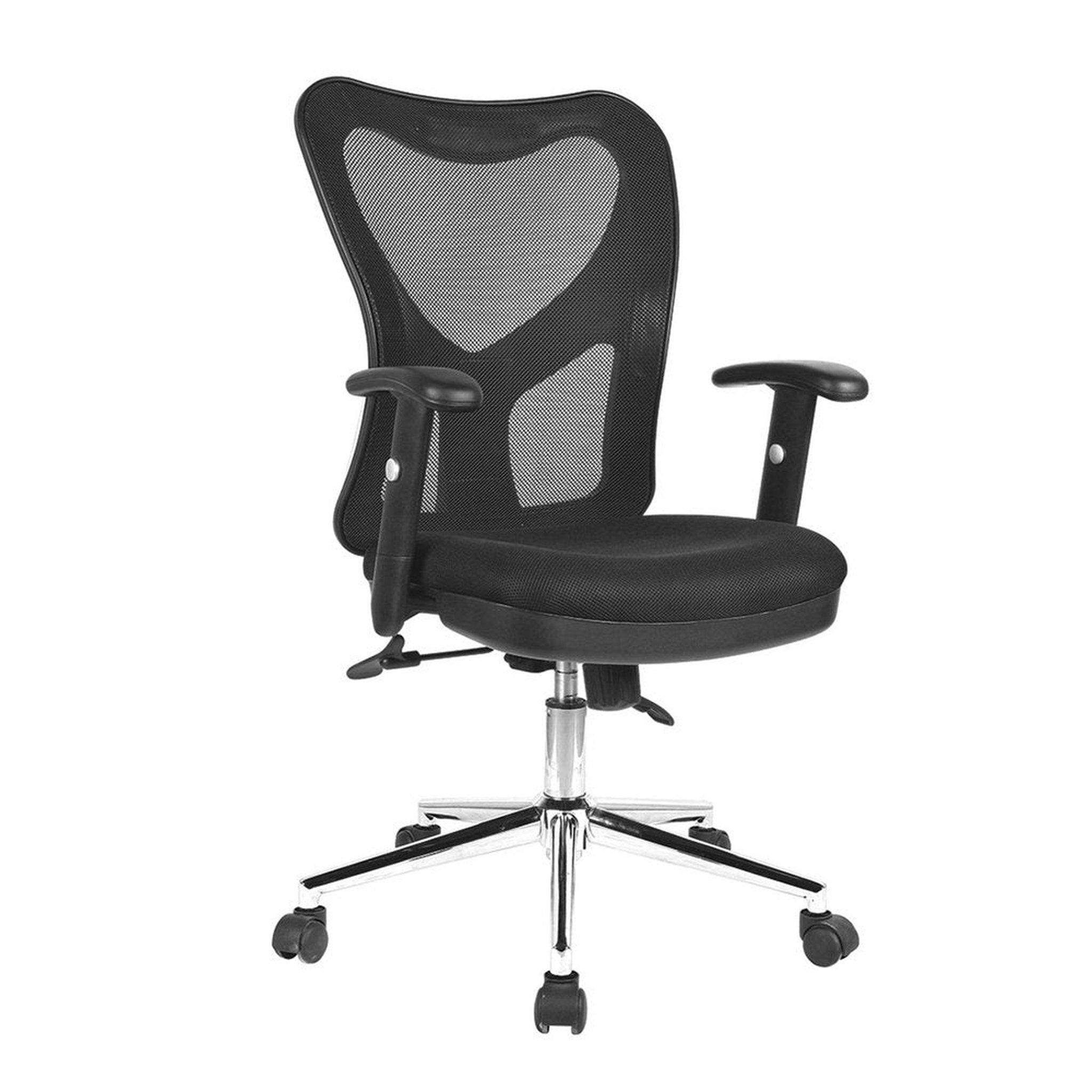 Techni Mobili High Back Mesh Office Chair With Chrome Base, Black Techni Mobili Chairs