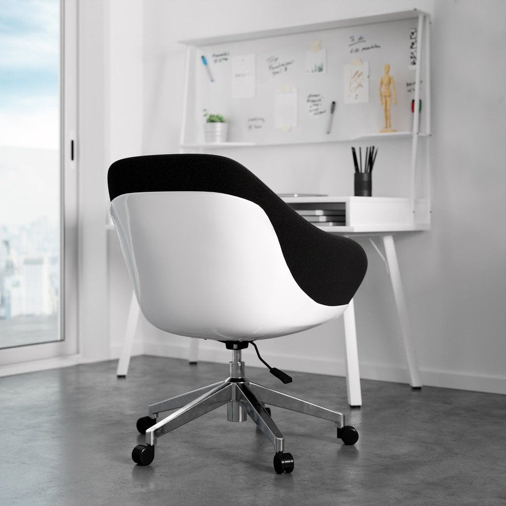 Techni Mobili Home Office Upholstered Task Chair, Black Techni Mobili Chairs