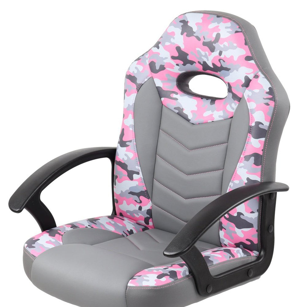 Techni Mobili Kid's Gaming and Student Racer Chair with Wheels, Pink Techni Mobili Chairs