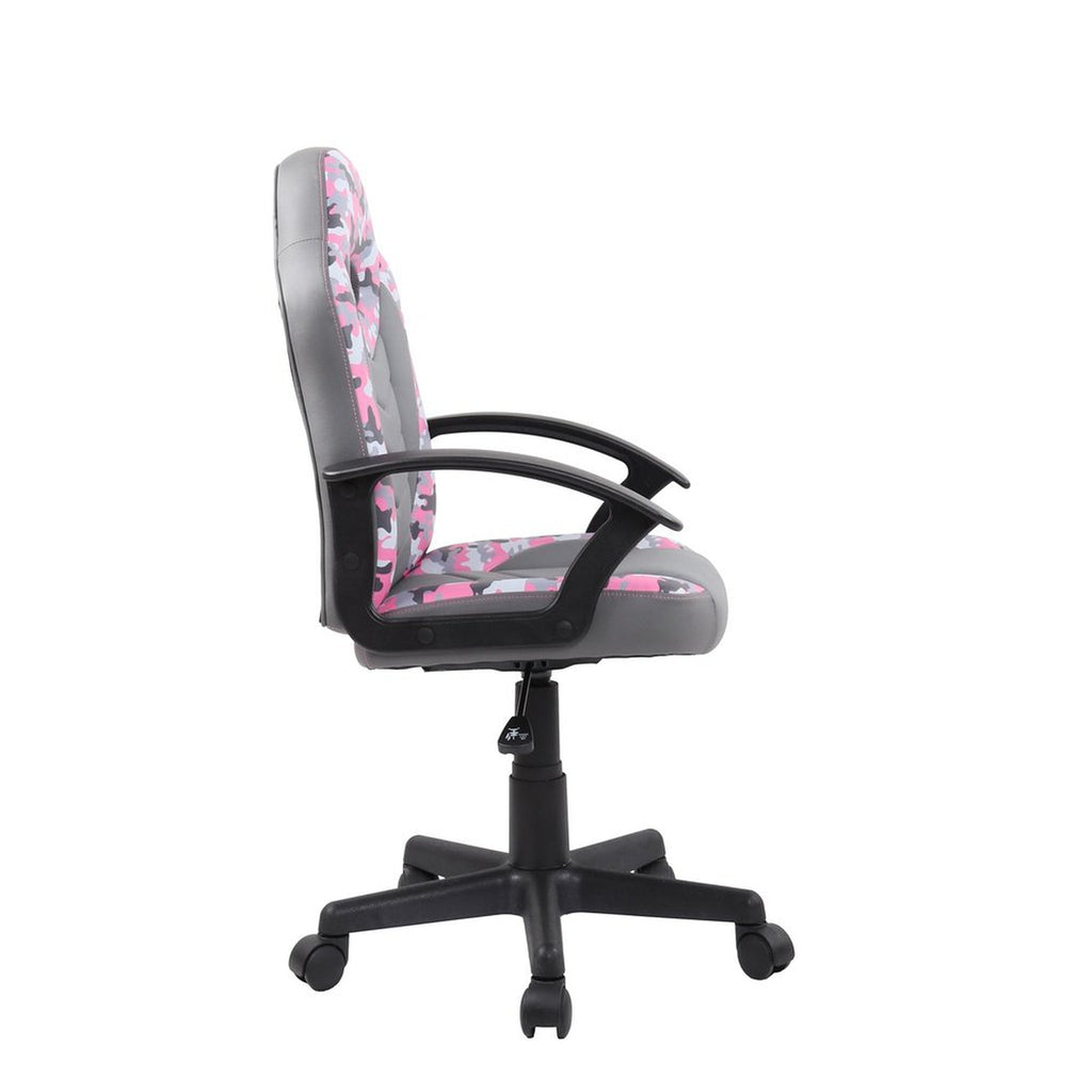 Techni Mobili Kid's Gaming and Student Racer Chair with Wheels, Pink Techni Mobili Chairs