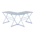 Techni Mobili L-Shaped Glass Computer Desk, White Techni Mobili 