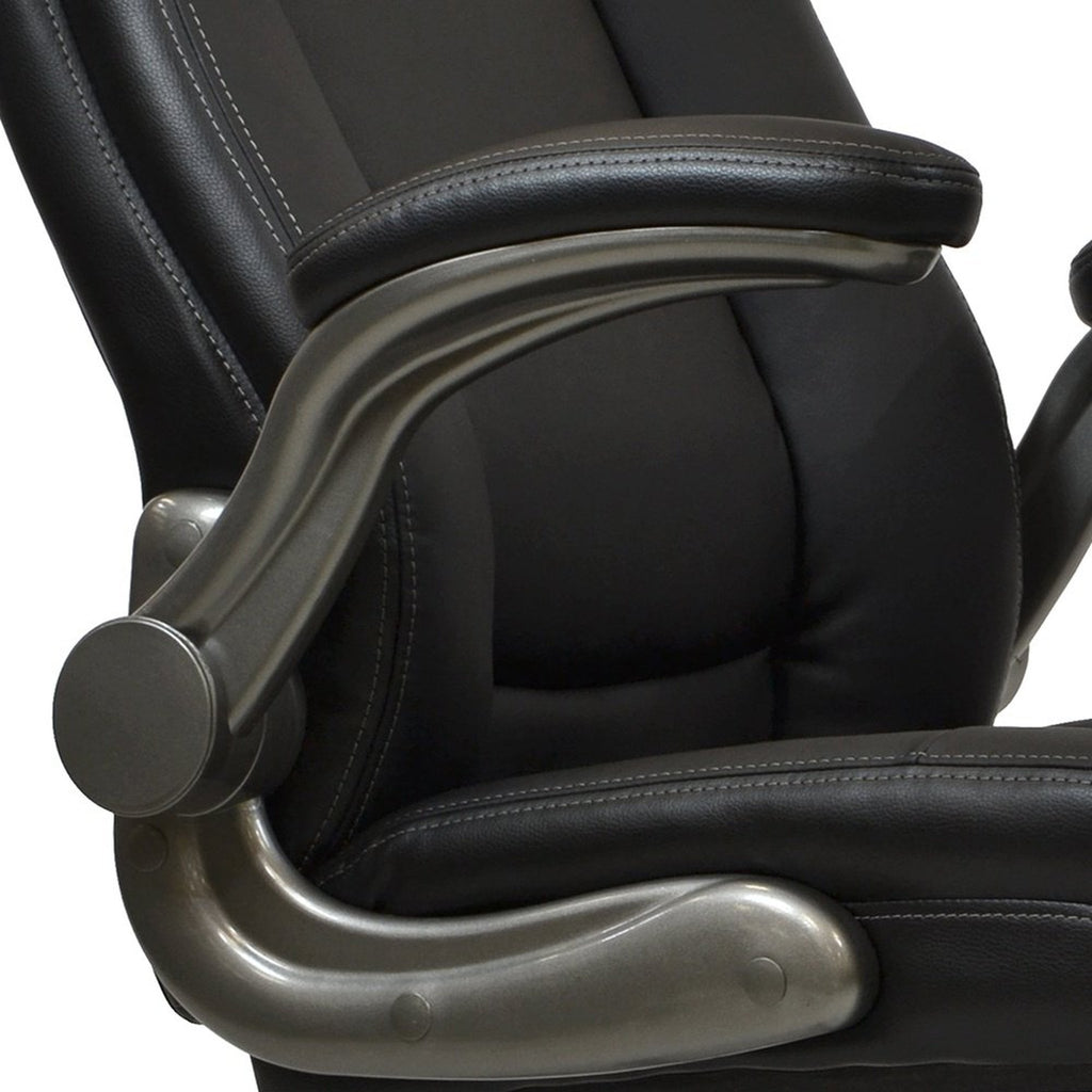 Techni Mobili Medium Back Executive Office Chair with Flip-up Arms, Black Techni Mobili Chairs
