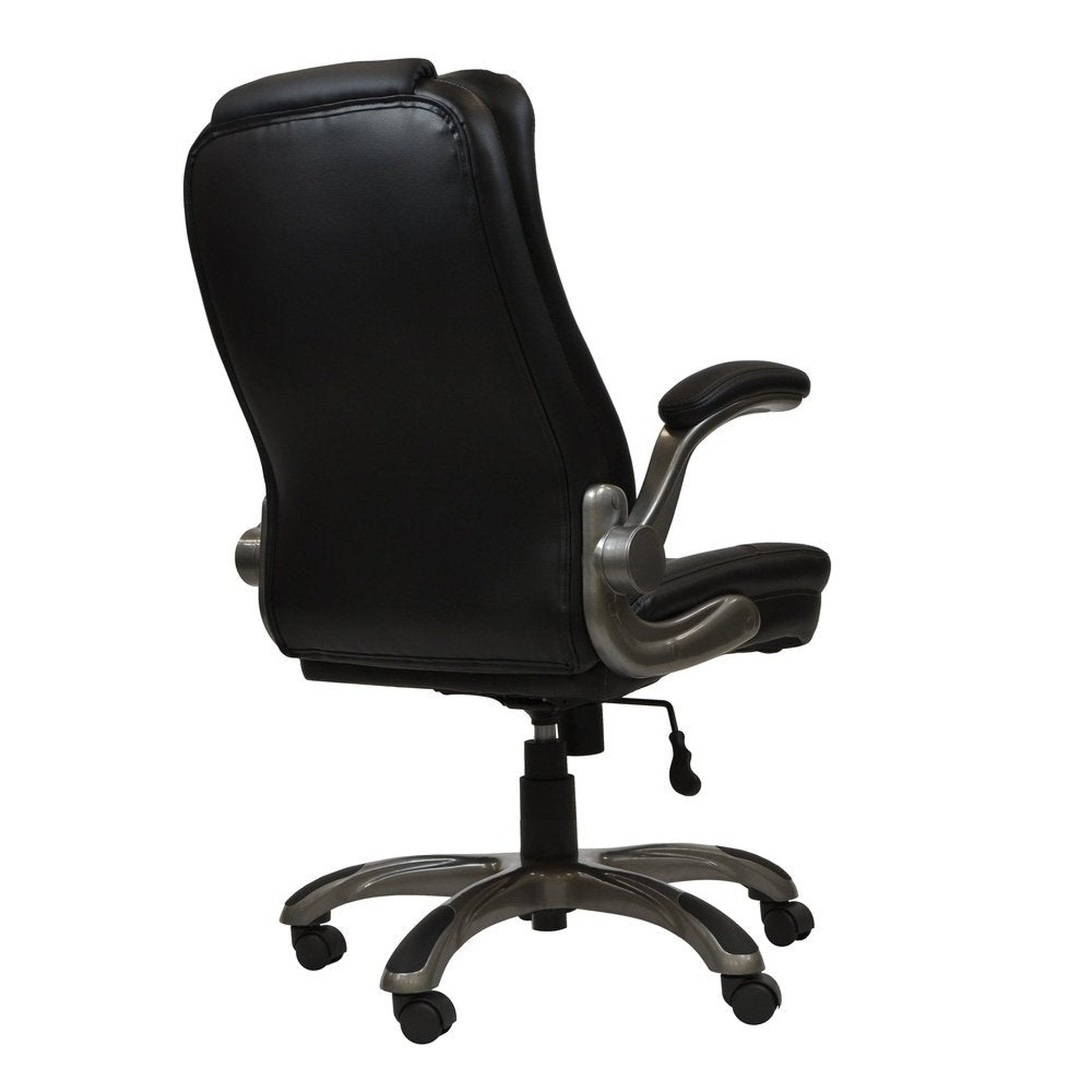 Techni Mobili Medium Back Executive Office Chair with Flip-up Arms, Black Techni Mobili Chairs