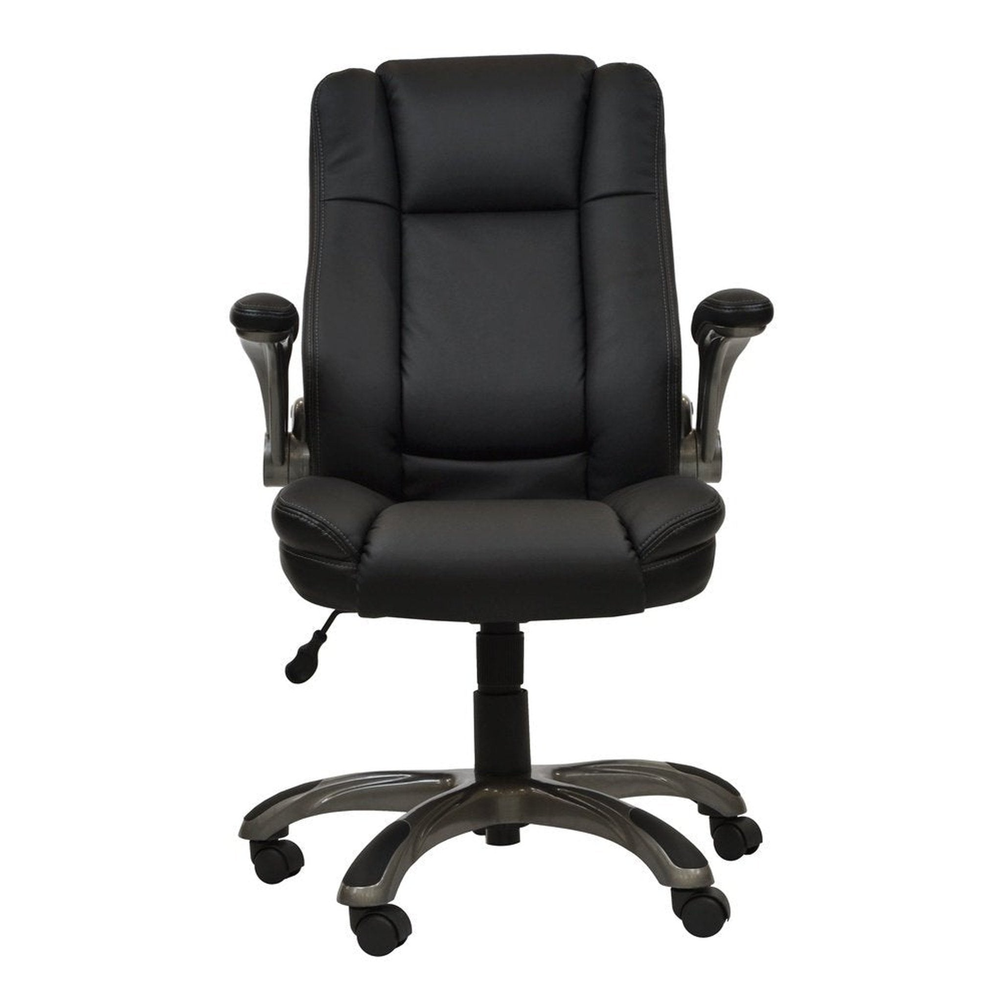 Techni Mobili Medium Back Executive Office Chair with Flip-up Arms, Black Techni Mobili Chairs