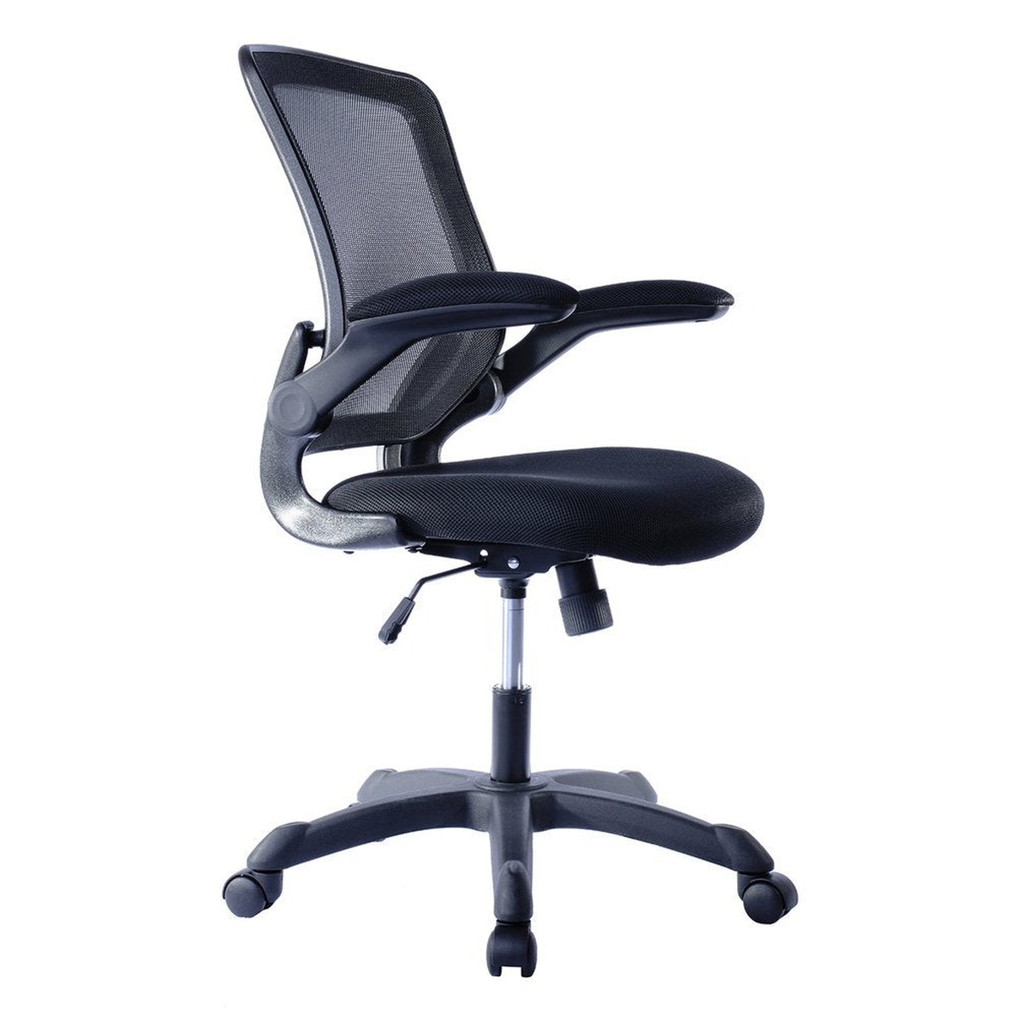 Techni Mobili Mesh Task Office Chair with Flip-Up Arms, Black Techni Mobili Chairs