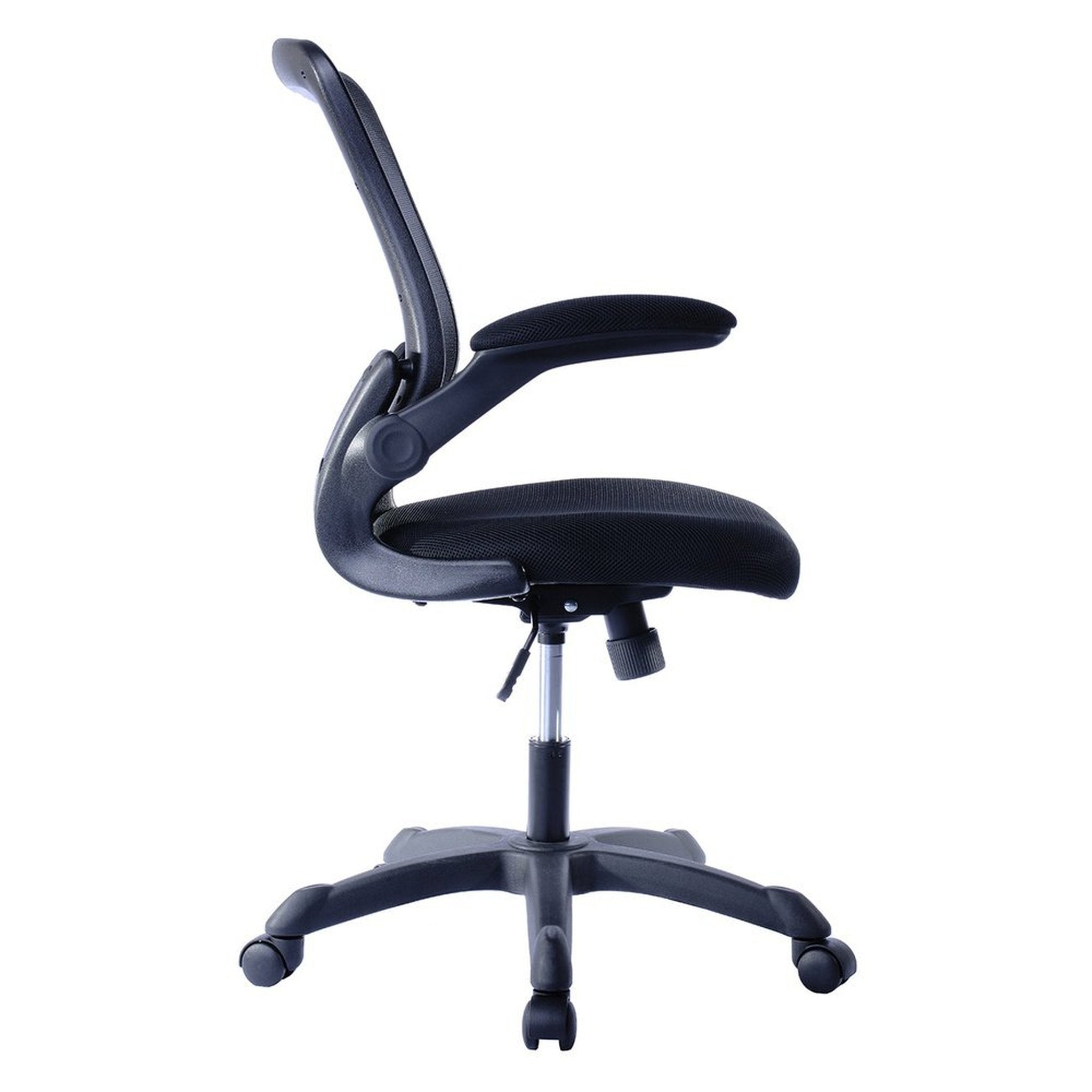 Techni Mobili Mesh Task Office Chair with Flip-Up Arms, Black Techni Mobili Chairs