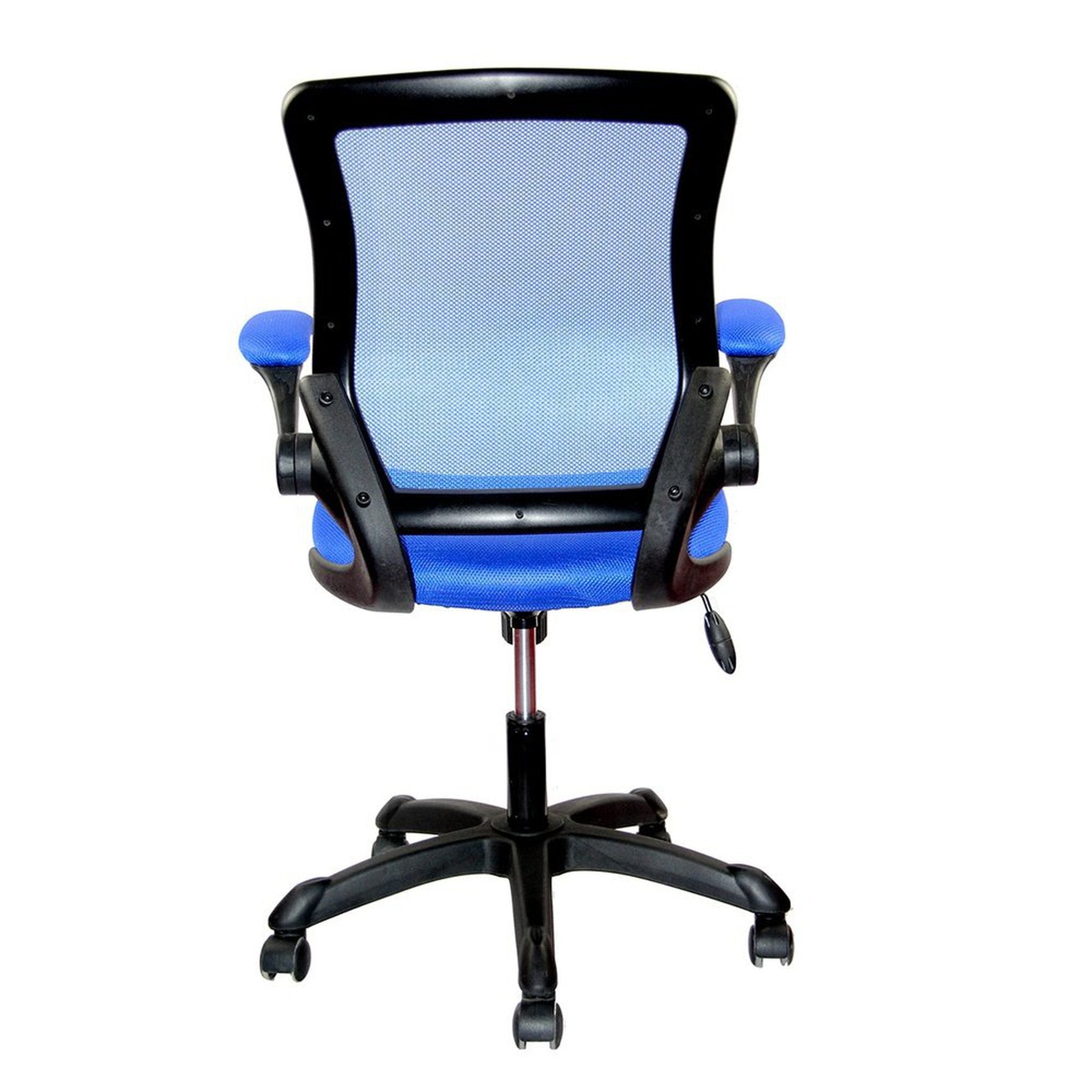 Techni Mobili Mesh Task Office Chair with Flip Up Arms, Blue Techni Mobili Chairs