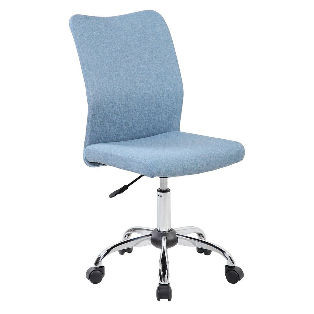 Techni Mobili Modern Armless Task Chair, Blue Jean Techni Mobili Chairs