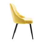 Techni Mobili Modern Contemporary Gold Tufted Velvet Chair Set of 2 Techni Mobili Chairs