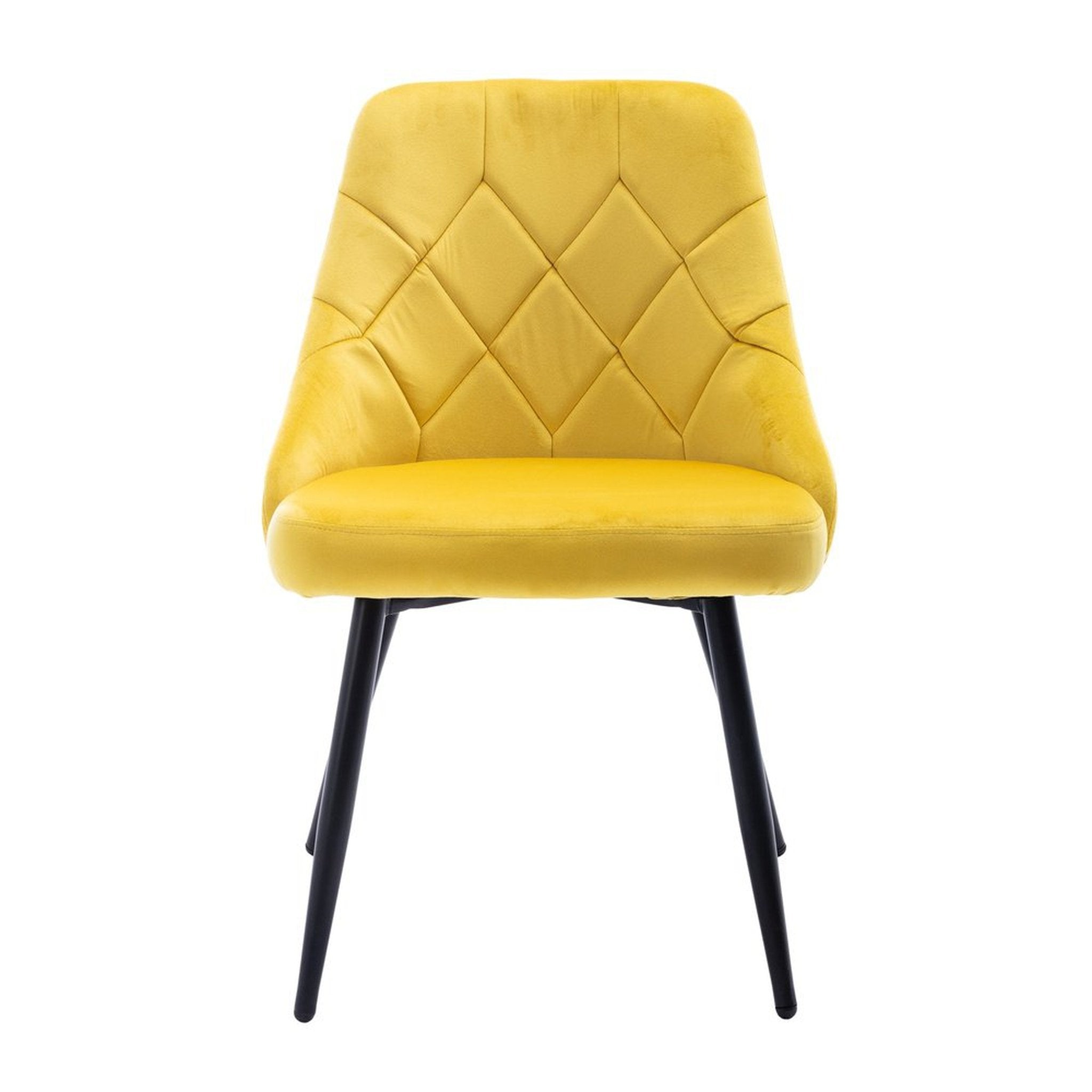 Techni Mobili Modern Contemporary Gold Tufted Velvet Chair Set of 2 Techni Mobili Chairs