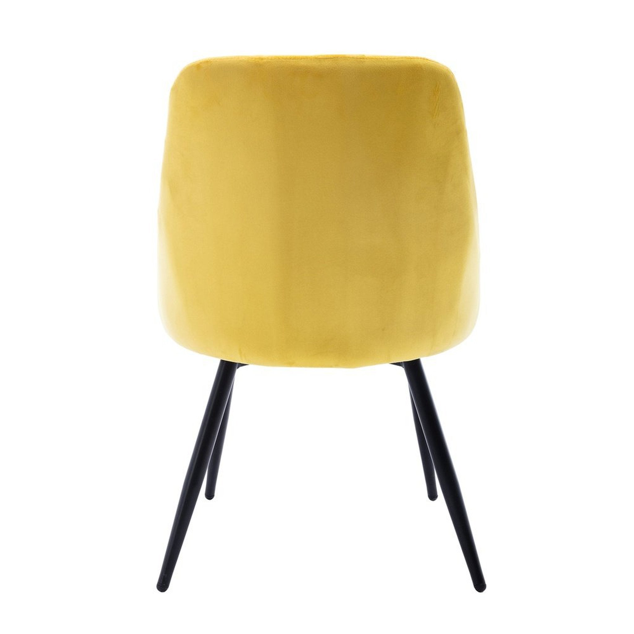 Techni Mobili Modern Contemporary Gold Tufted Velvet Chair Set of 2 Techni Mobili Chairs