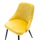 Techni Mobili Modern Contemporary Gold Tufted Velvet Chair Set of 2 Techni Mobili Chairs