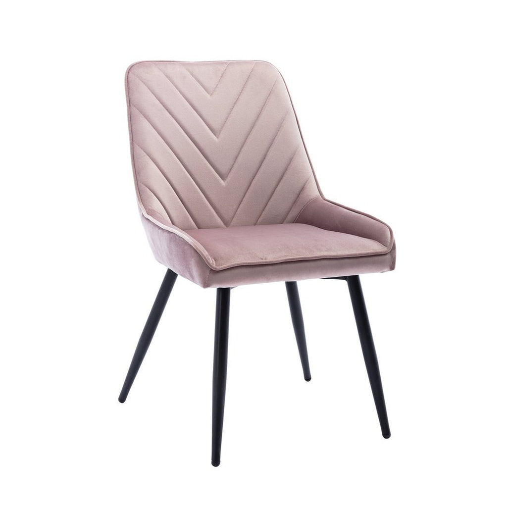 Techni Mobili Modern Contemporary Pink Velvet Chairs Set of 2 Techni Mobili Chairs