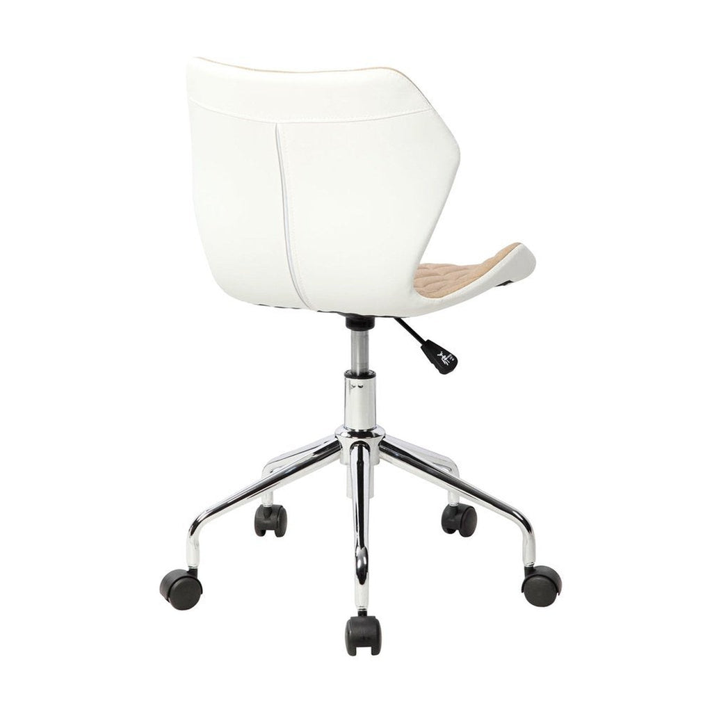Techni Mobili Modern Height Adjustable Office Task Chair, Beige Techni Mobili Chairs