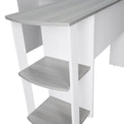 Techni Mobili Modern L-Shaped Desk with Side Shelves, Grey Techni Mobili 