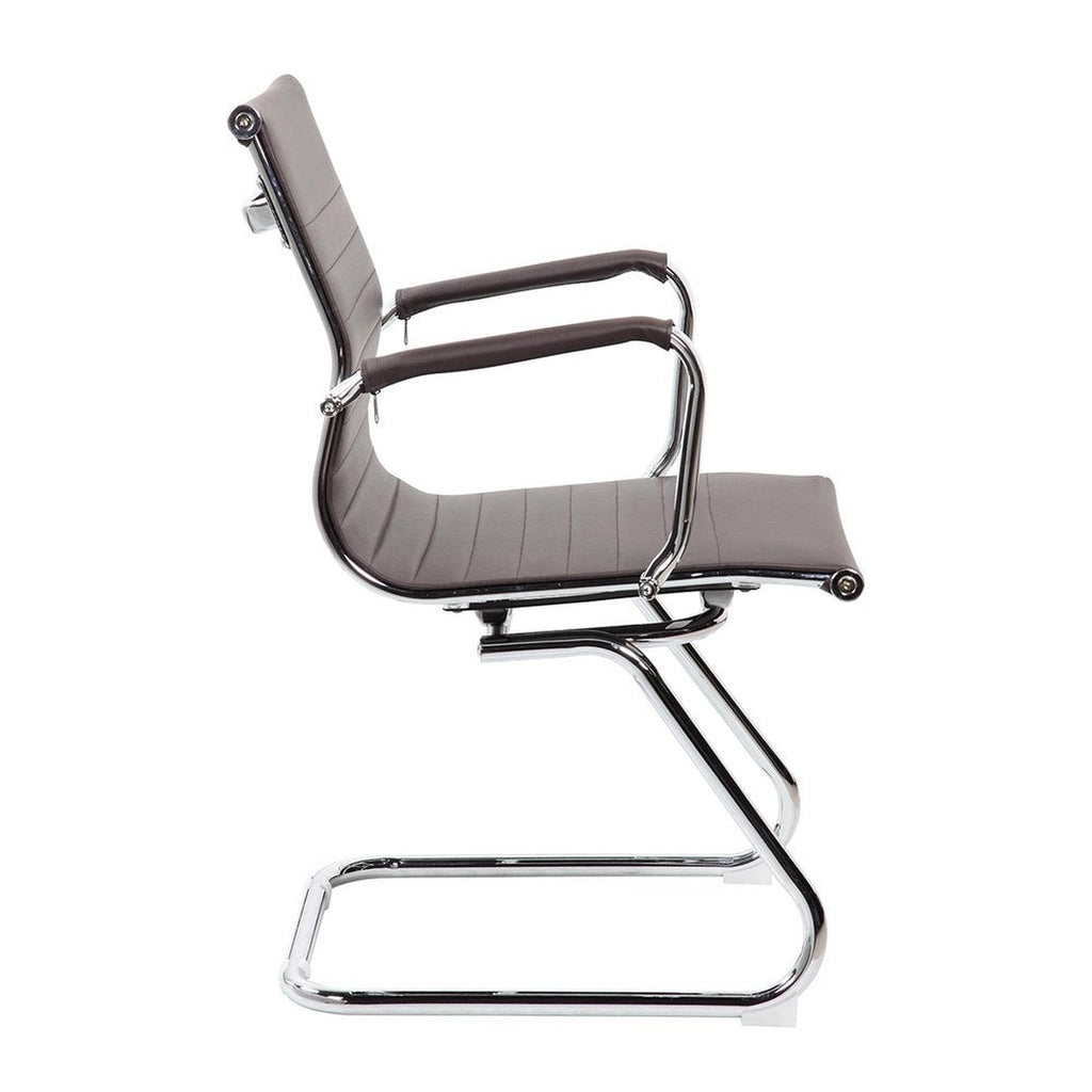 Techni Mobili Modern Medium Back Executive Office Chair, Chocolate Techni Mobili Chairs