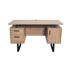 Techni Mobili Modern Office Desk with Storage, Walnut Techni Mobili 