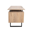 Techni Mobili Modern Office Desk with Storage, Walnut Techni Mobili 