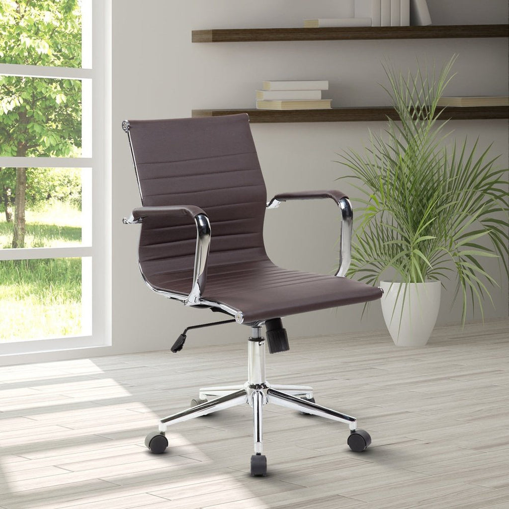 Techni Mobili Modern Visitor Office Chair, Chocolate Techni Mobili Chairs