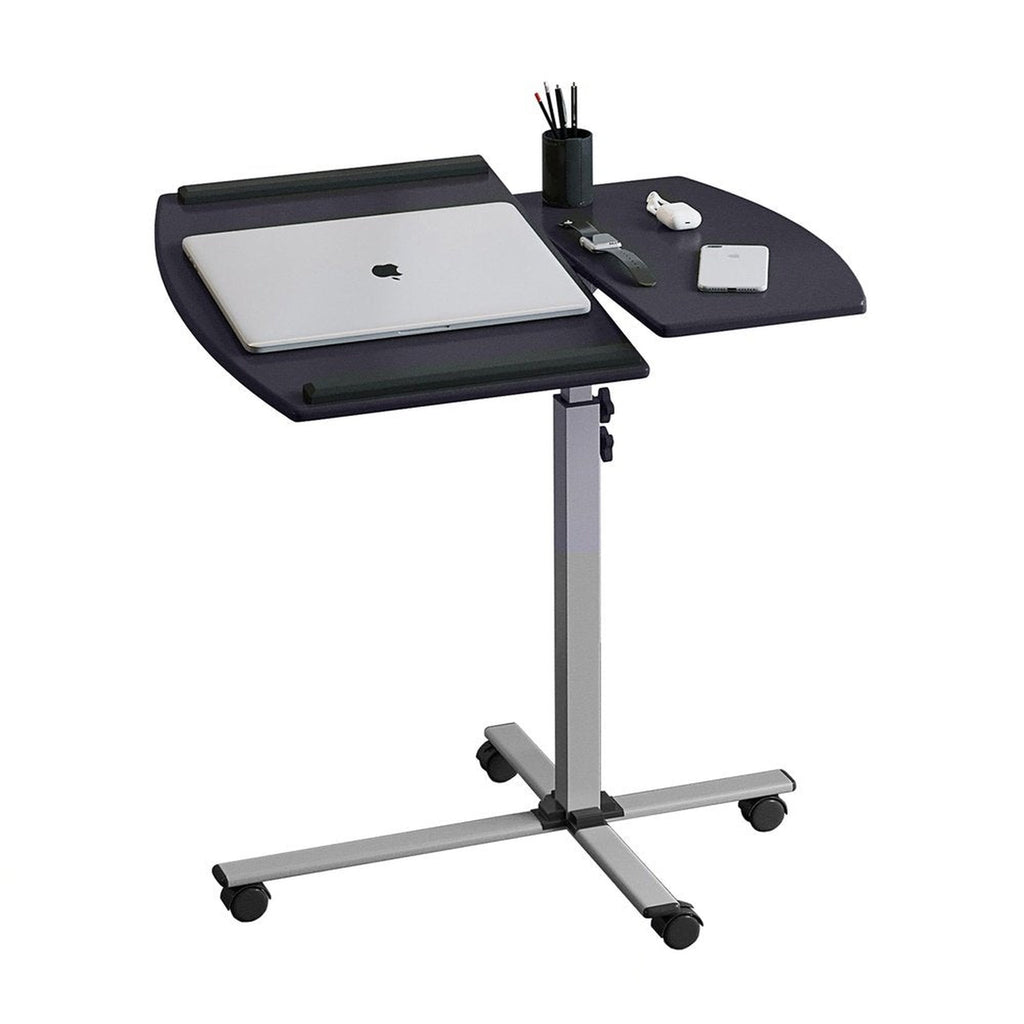 Techni Mobili Rolling Adjustable Laptop Cart, Graphite Techni Mobili Desks